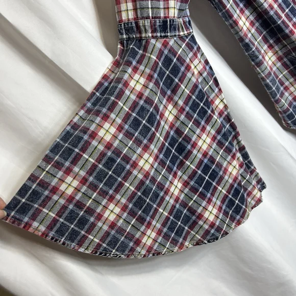 ARATTA Silent Journey Womens Plaid Flannel Button Down Shirt M Boho Western Bell - Picture 9 of 13